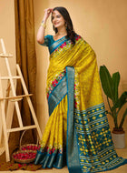 Dola Silk Saree Yellow
