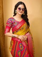 Dola Silk Saree Yellow
