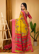 Dola Silk Saree Yellow