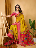 Dola Silk Saree Yellow