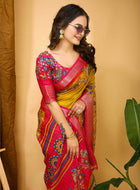 Dola Silk Saree Yellow