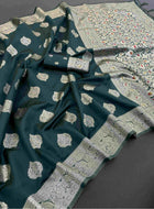 Green Banarasi Silk Saree