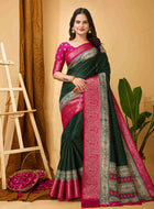 Green Dola Silk Cotton Saree