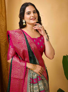 Green Dola Silk Cotton Saree