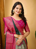 Green Dola Silk Cotton Saree