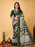 Green Handloom Cotton Saree