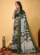 Green Handloom Cotton Saree