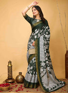 Green Handloom Cotton Saree