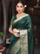 Green Organza Saree