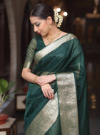 Green Organza Saree