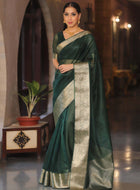 Green Organza Saree
