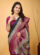 Grey Dola Silk Cotton Saree