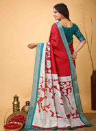 Handloom Cotton Saree Maroon