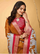 Handloom Cotton Saree Mustard