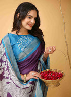 Handloom Cotton Saree Purple
