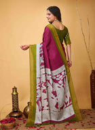 Handloom Cotton Saree Wine