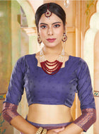 Ivory Kanjivaram Silk Saree