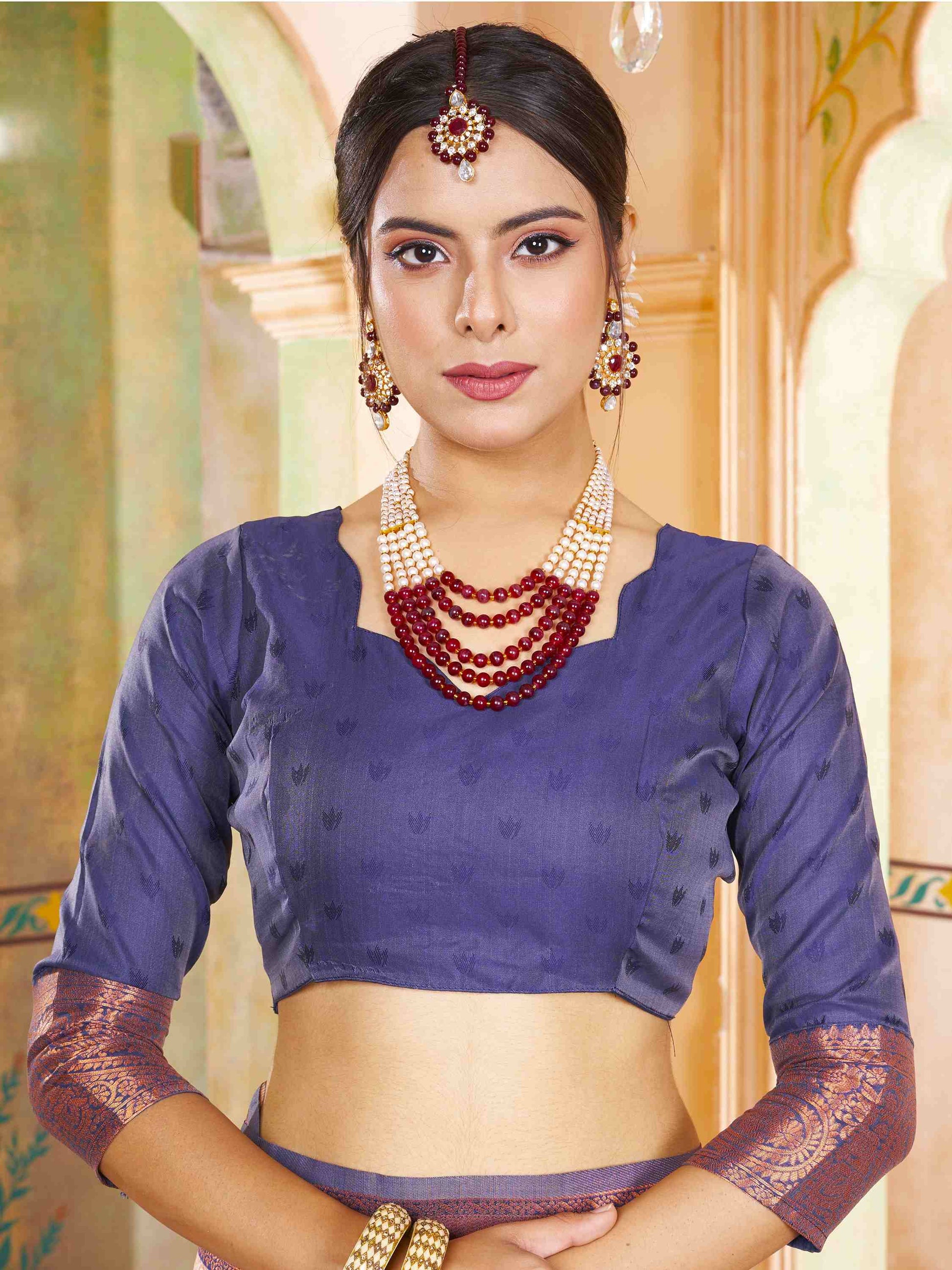 Ivory Kanjivaram Silk Saree