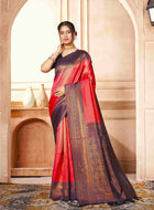 Kanchipuram Silk Saree Brick Red