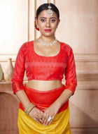 Kanchipuram Silk Saree Lemon Yellow
