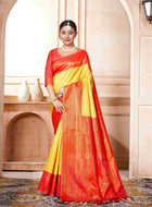 Kanchipuram Silk Saree Lemon Yellow