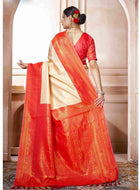 Kanchipuram Silk Saree Off White