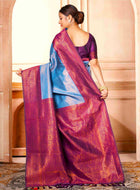 Kanchipuram Silk Saree Sky Blue