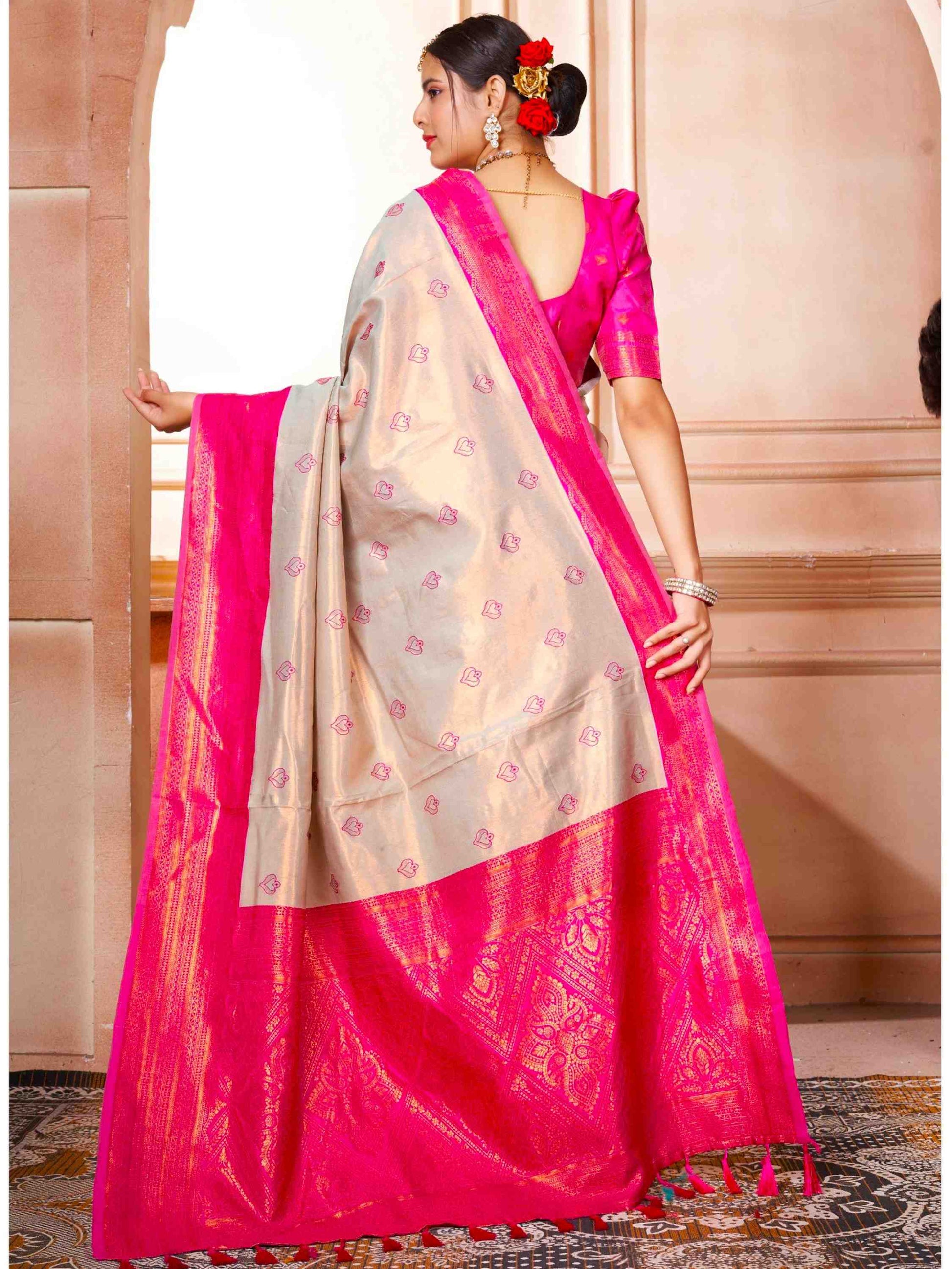 Kanjivaram Saree Cream