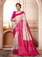 Kanjivaram Saree Cream