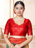 Kanjivaram Saree Green