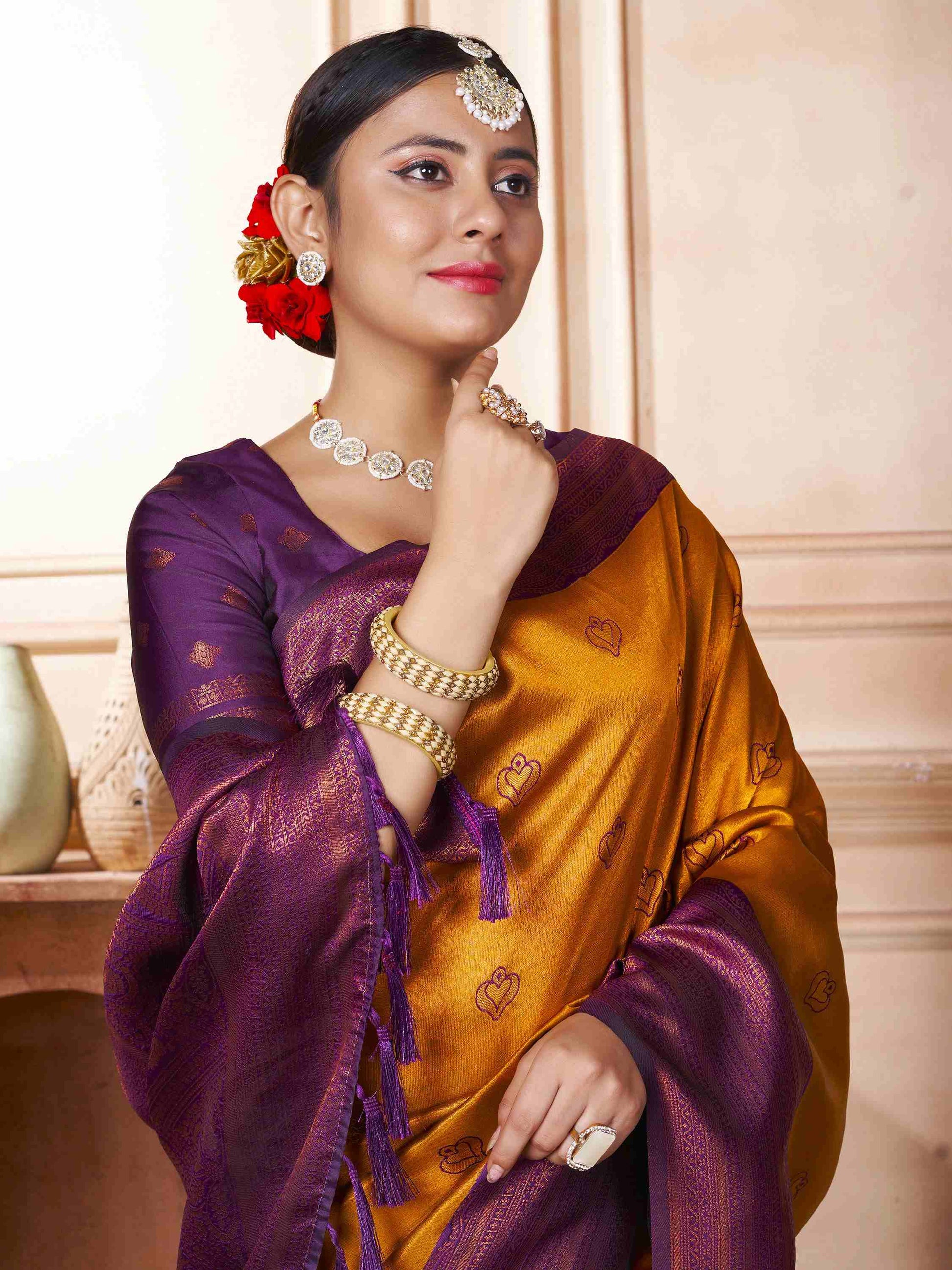 Kanjivaram Saree Mustard