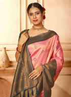 Kanjivaram Saree Pink