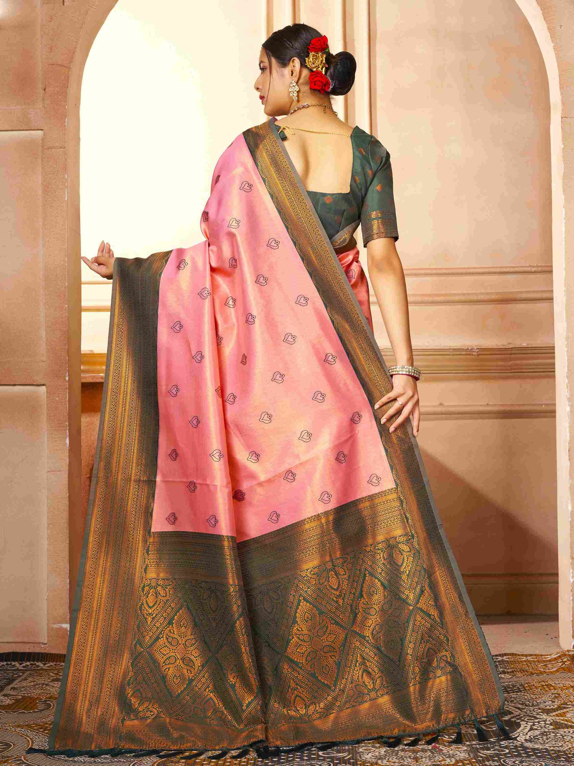 Kanjivaram Saree Pink