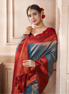 Kanjivaram Saree Turquoise