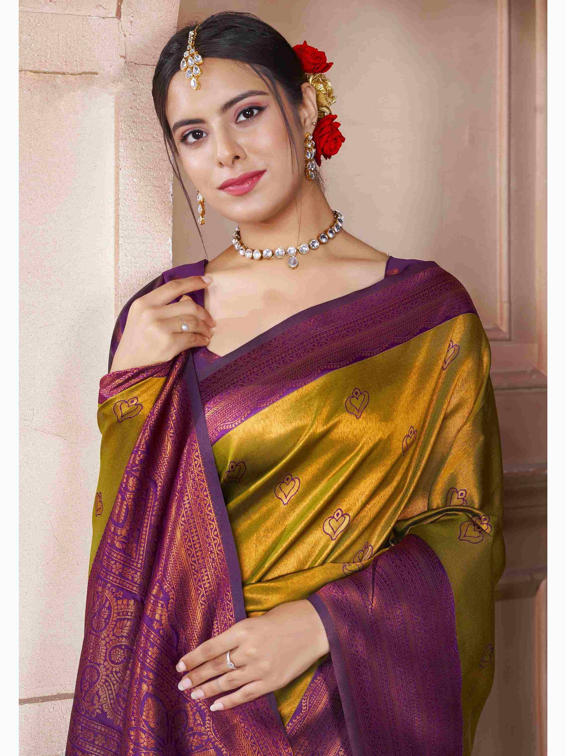 Kanjivaram Saree Yellow