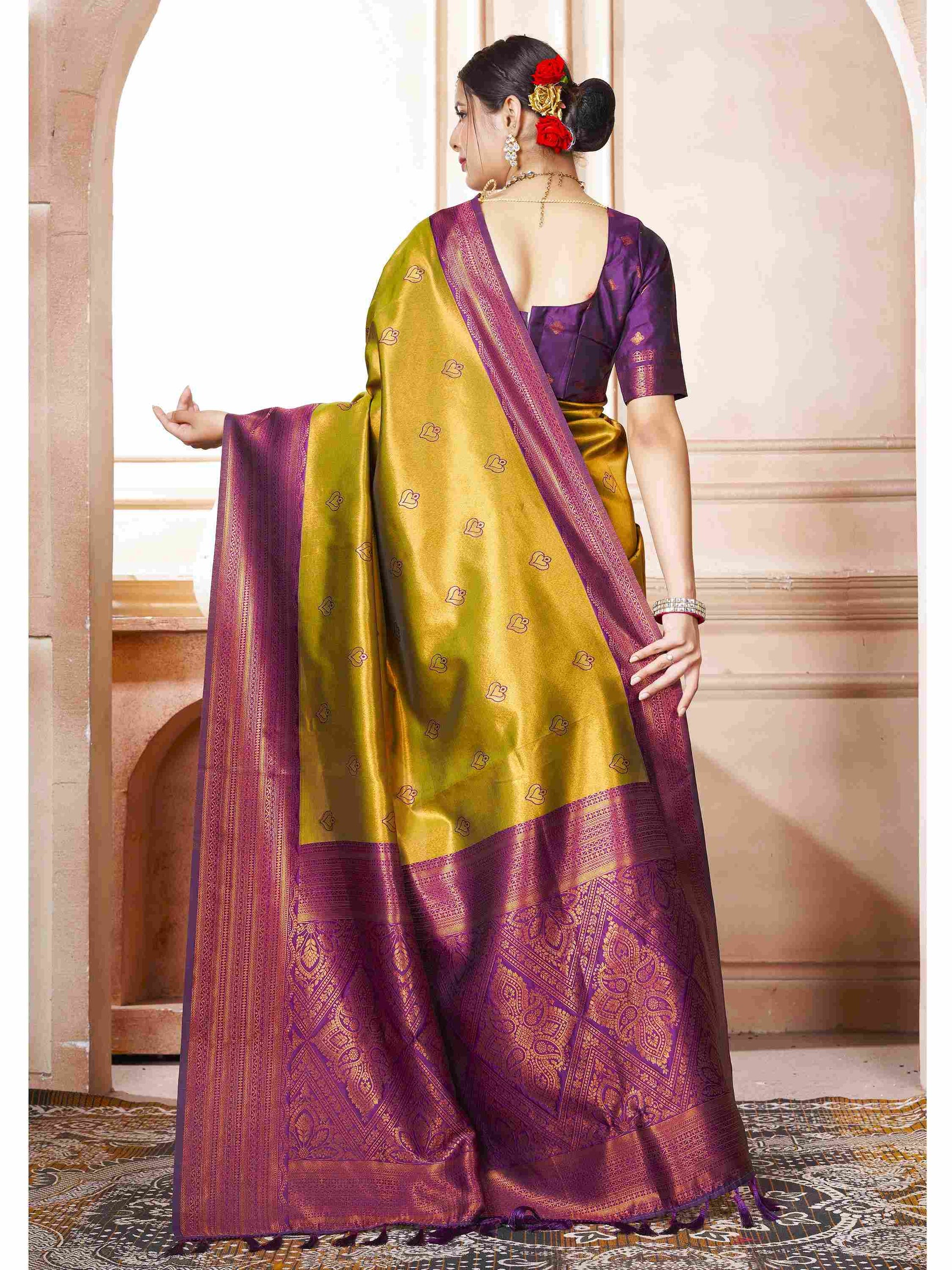 Kanjivaram Saree Yellow