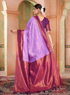 Lavender Kanjivaram Silk Saree