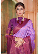 Lavender Kanjivaram Silk Saree