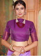 Lavender Kanjivaram Silk Saree