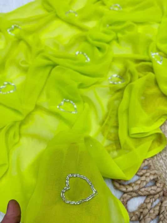 Light Green Georgette Saree