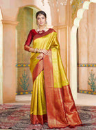Light Green Kanjivaram Silk Saree