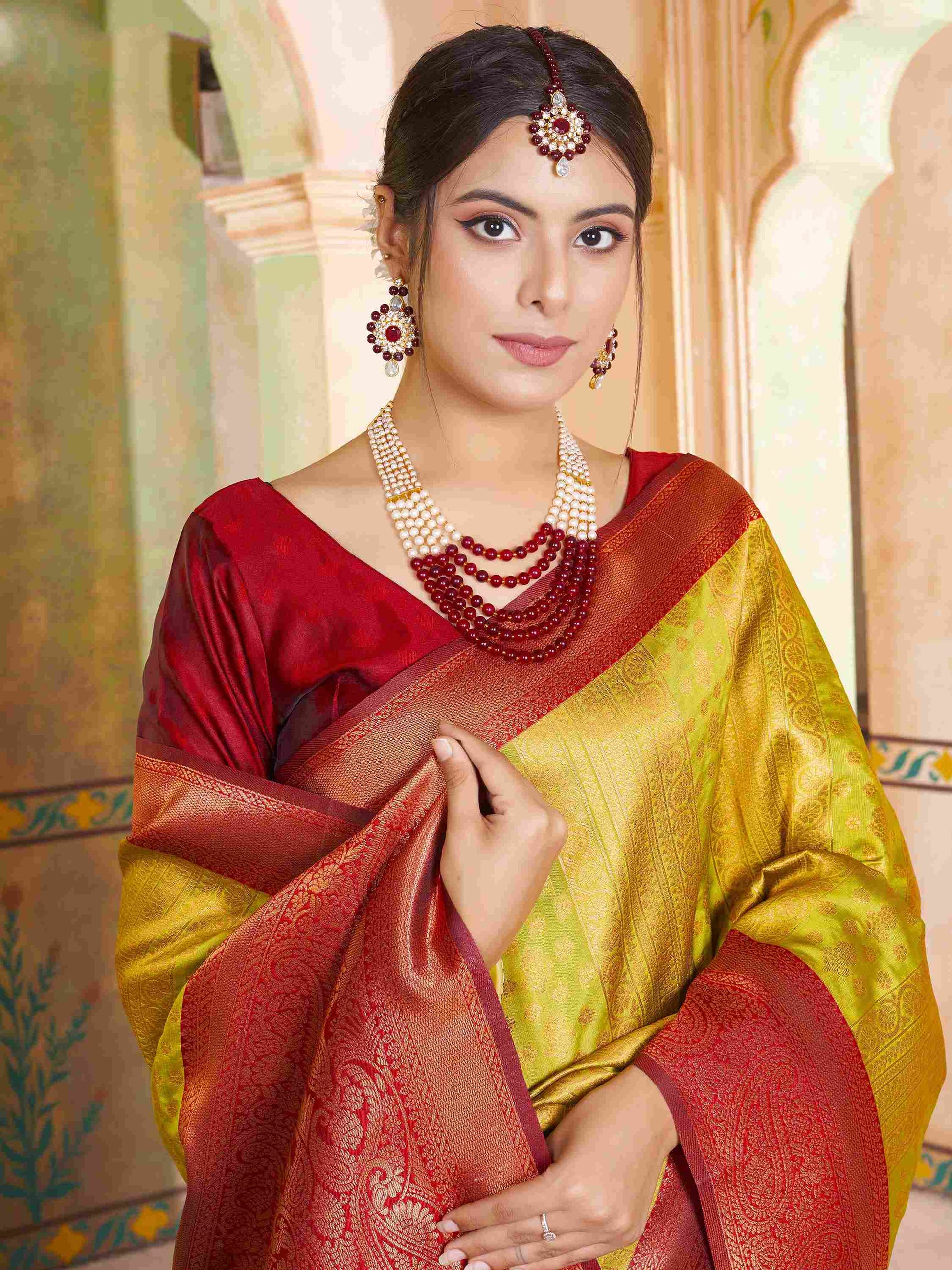 Light Green Kanjivaram Silk Saree