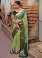 Light Green Organza Saree
