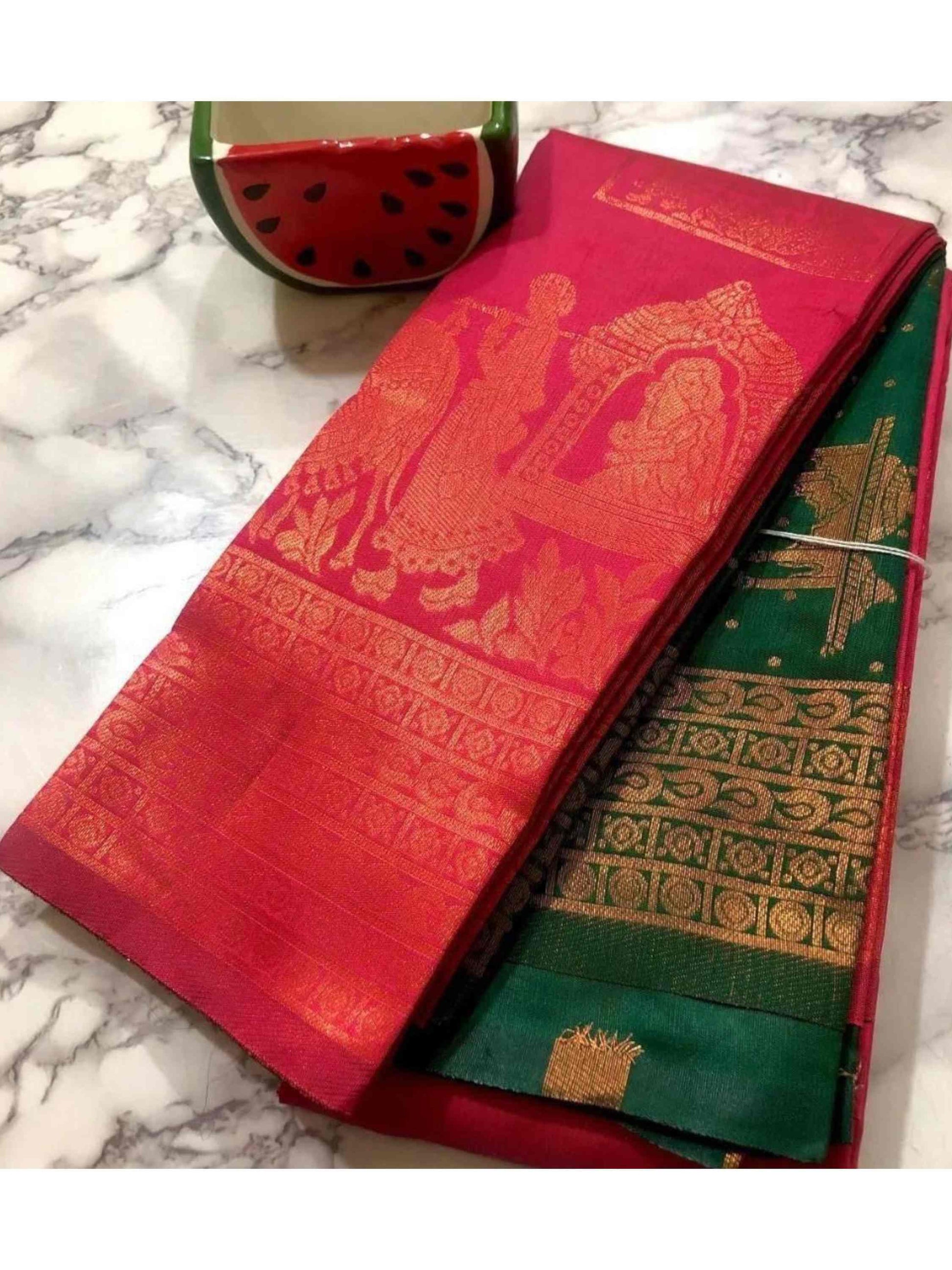 Litchi Silk Saree Pink