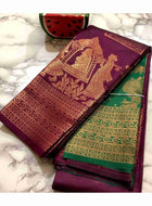 Litchi Silk Saree Wine