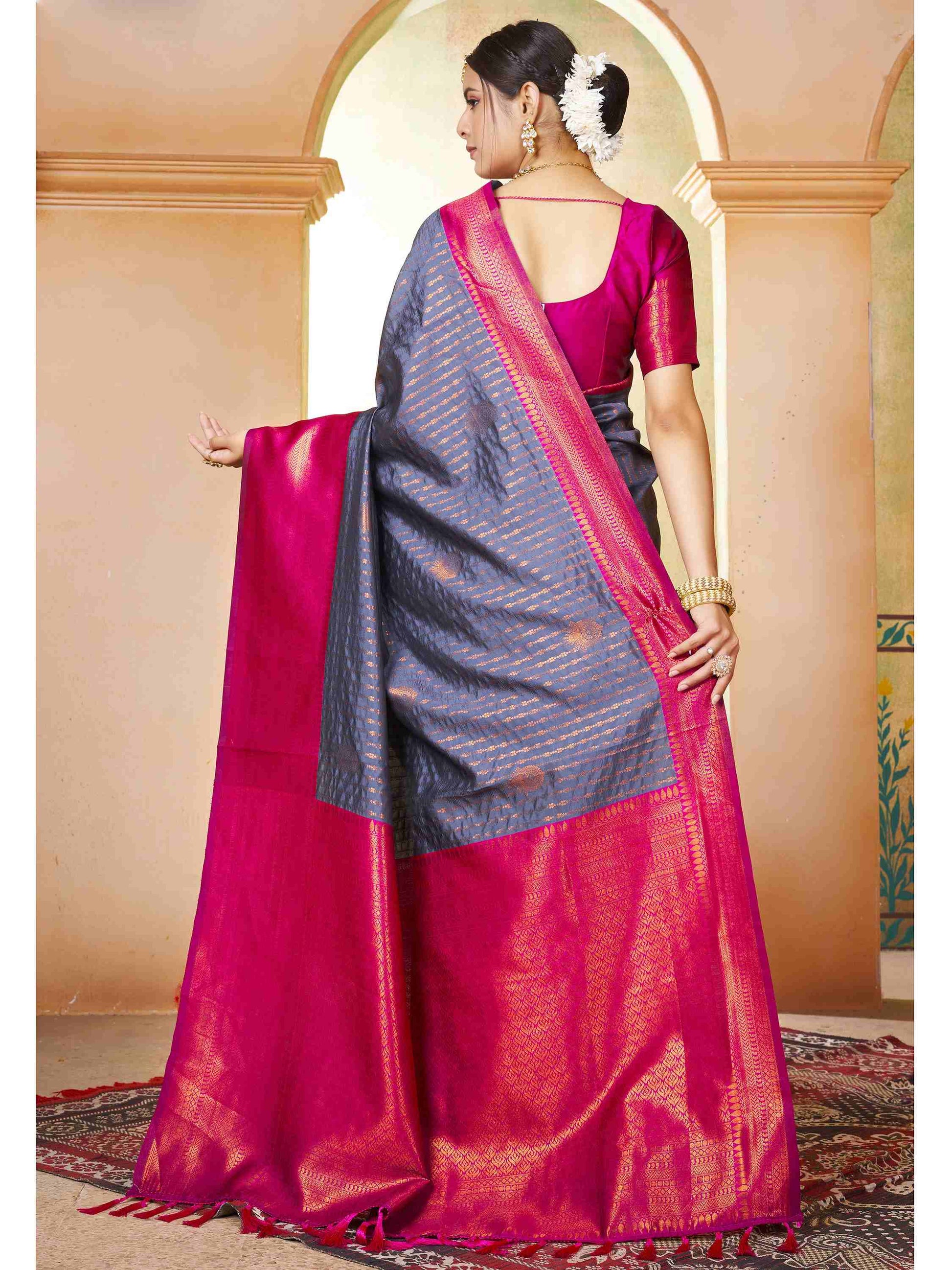 Mauve Kanjivaram Silk Saree