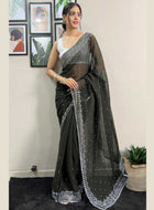 Mehandi Green Georgette Saree