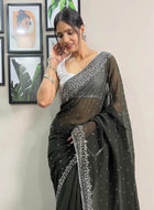 Mehandi Green Georgette Saree