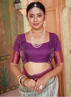 Mint Green Kanjivaram Silk Saree