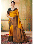 Mustard Kanjivaram Silk Saree